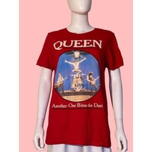 Queen Another One Bites the Dust Red Graphic T-Shirt